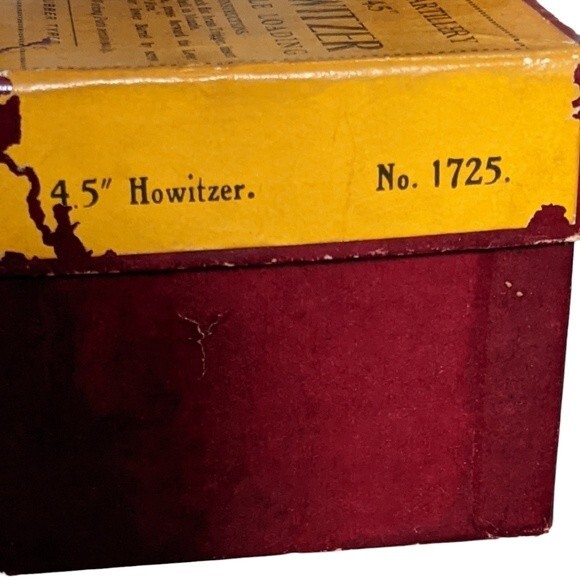 Royal Artillery Howitzer Muzzle loading Rubber tires 4.5" No. 1725 original box - Picture 6 of 10